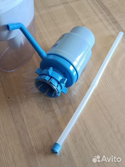 Помпа для бутылей 19л, цвет серый