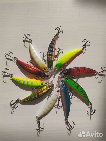 Воблеры поштучно или набором 10шт -6,8см, 4 гр