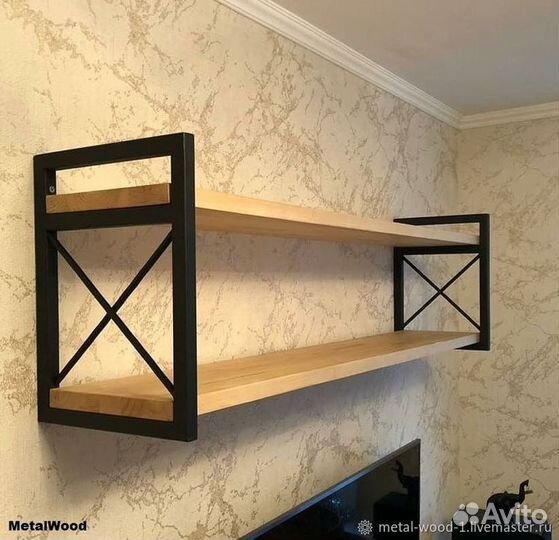 Полка настенная в стиле лофт