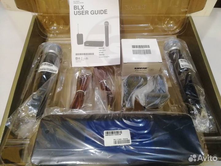 Радио микрофоны shure BLX288 beta 58A