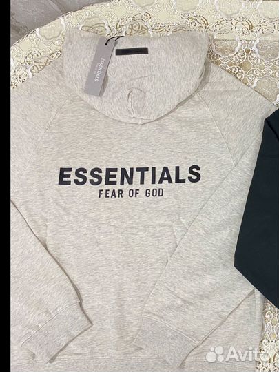 Худи Essentials Fear of God (светло-серый)