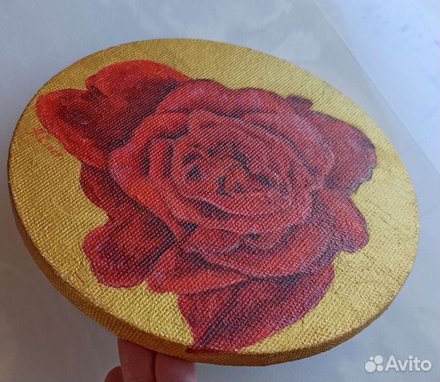 Роза. Картина маслом