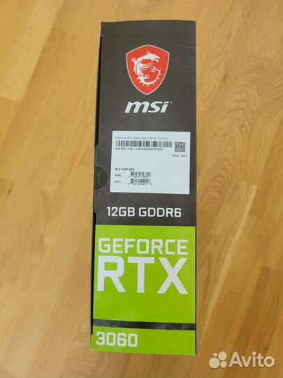 MSI nvidia GeForce RTX 3060 ventus 3X OC (LHR)
