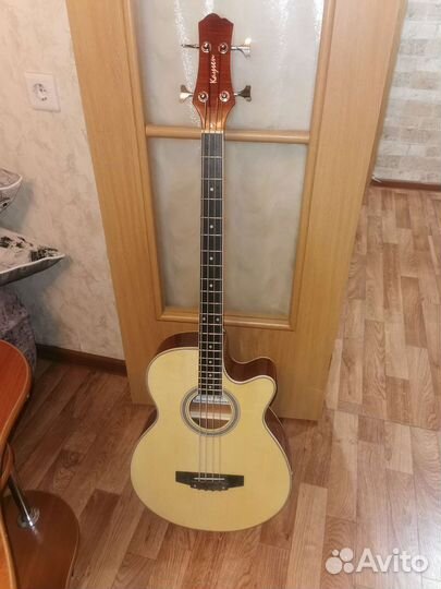 Бас гитара электро акустическая, 4 струны