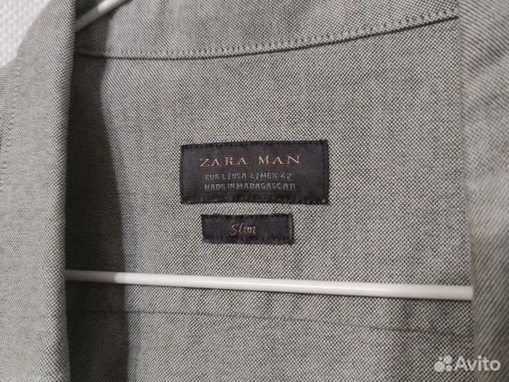 Рубашка zara man L slim