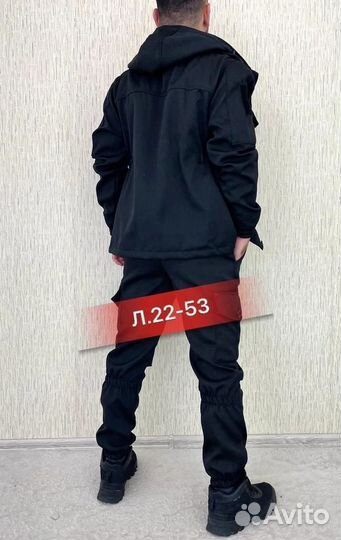 Костюм демисезонный горка мужской черный
