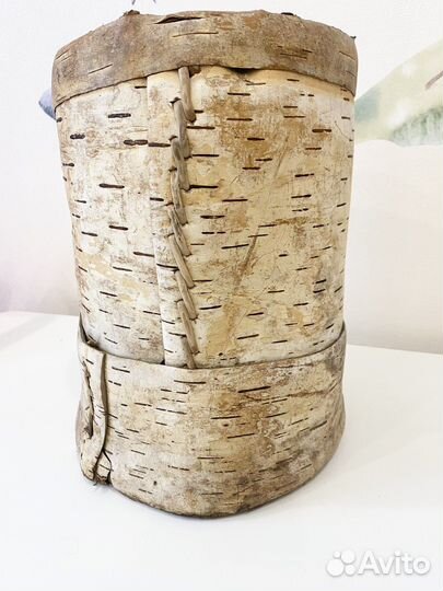 Старинный берестяной короб
