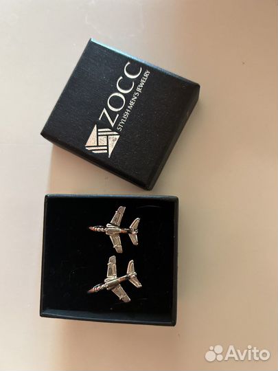 Запонки самолеты из стали