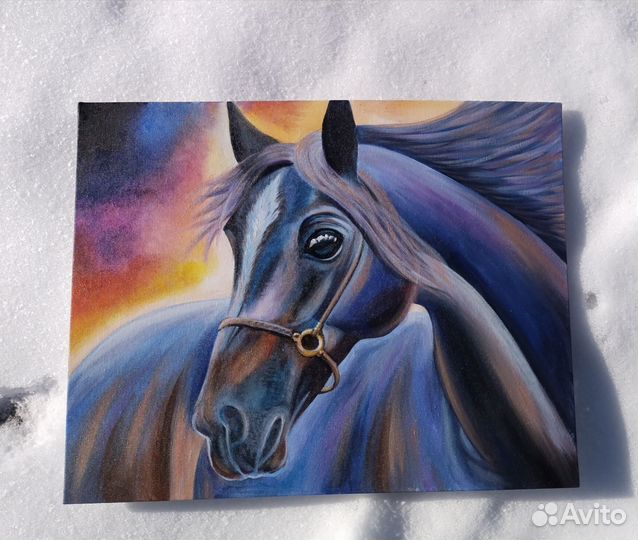 Лошадь акрилом