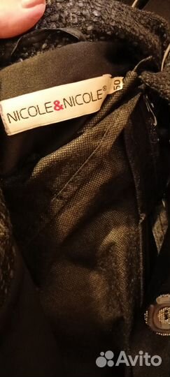 Пальто женское весеннее черное 48