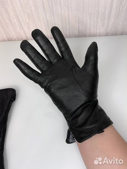 Перчатки женские кожаные / бу