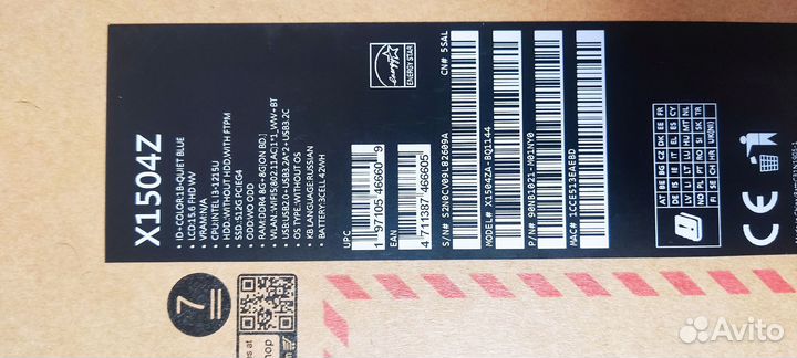 Новый Ноутбук asus Vivobook15 X1504ZA,16+512Гб,чек