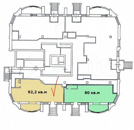Аренда помещения 92,2 м, выход на Октябрьский пр