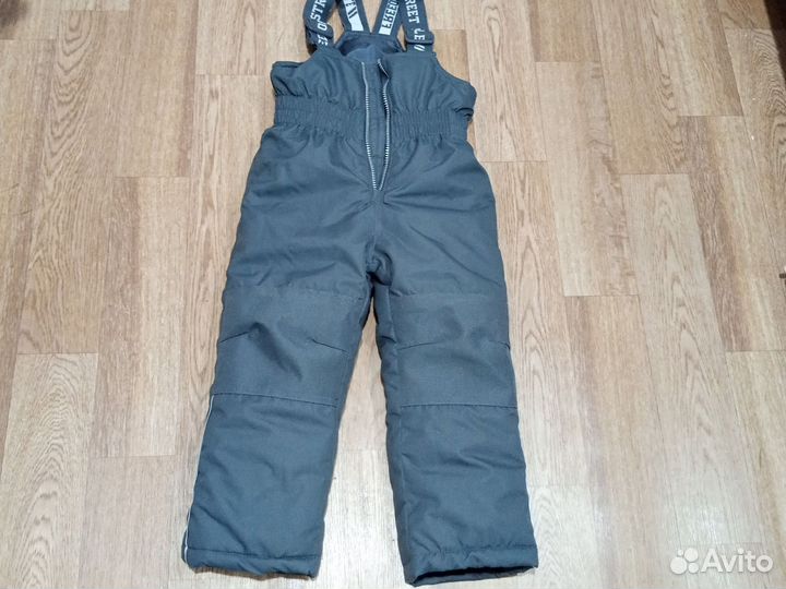 Полукомбинезон зимний 104 серый новый