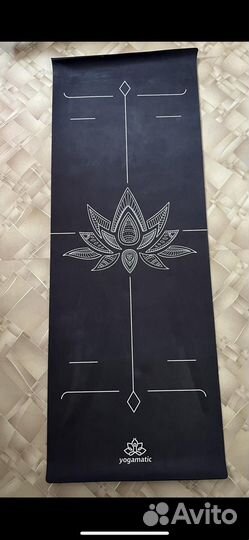 Коврик для йоги каучук и микрофибра