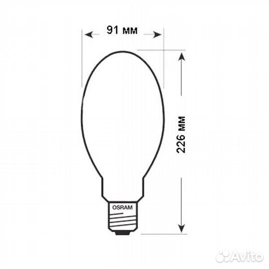 Лампа натриевая Osram vialox NAV-E 150W Е40