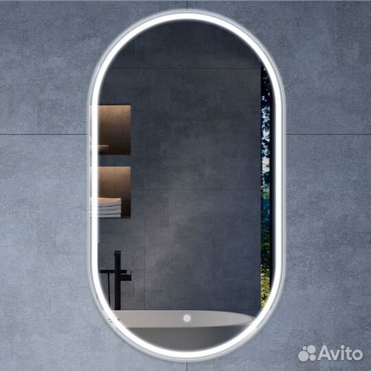 Зеркало LED VLM-3AU100 600х1000 c сенсорным выклю