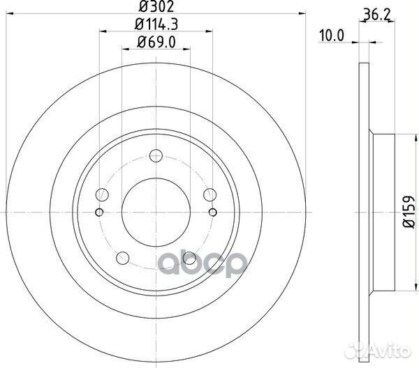 Диск тормозной зад ND3045K nisshinbo