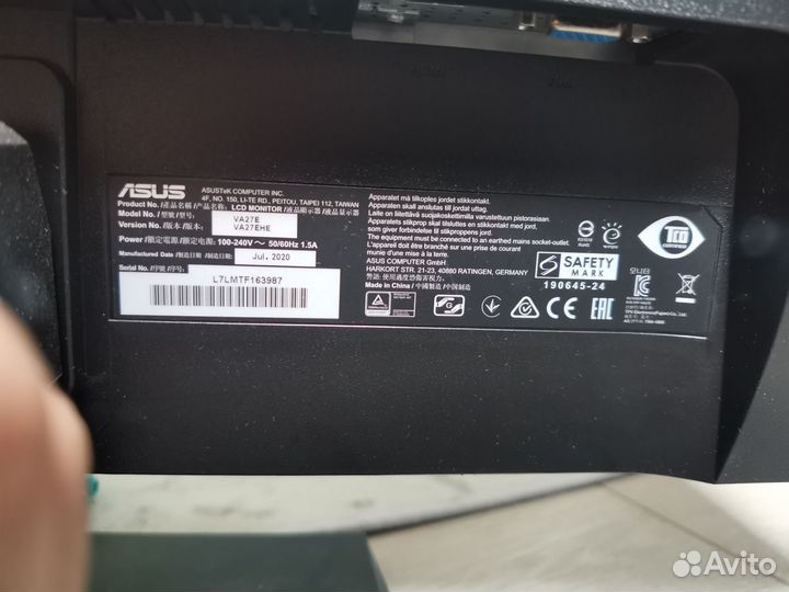 Монитор asus VA27EHE