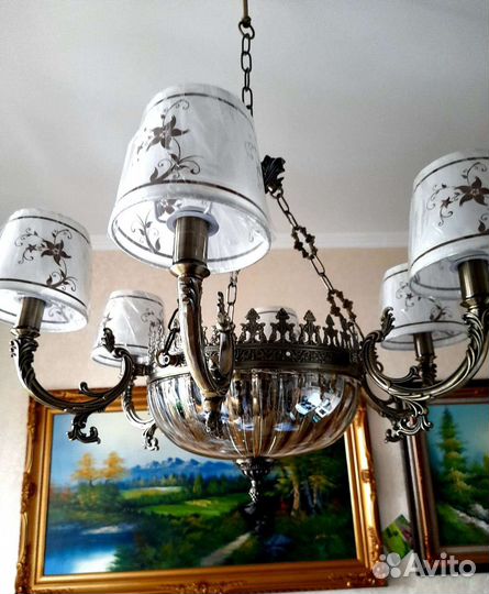 Люстра потолочная новая/337690/6+3