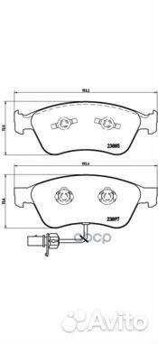 Колодки тормозные audi A6 (4F2 C6) 04/04-08/11