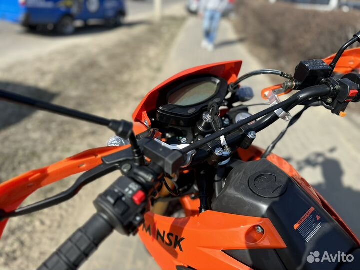 Новый мотоцикл minsk X250 оранжевый 2024