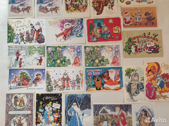 Открытки новогодние и поздравительные СССР