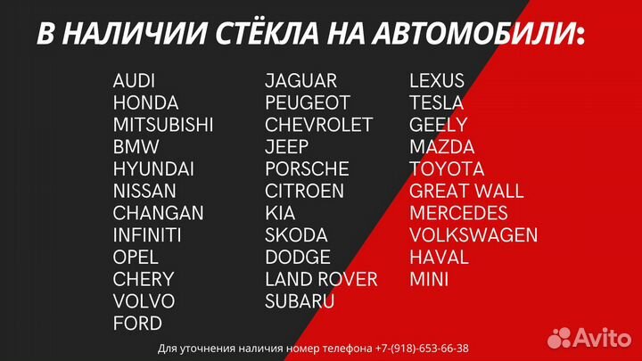 Стекла фар Tesla Model 3 (2017-2023)