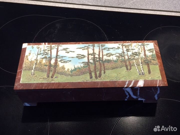 Шкатулка камень и сувенирный нож СССР