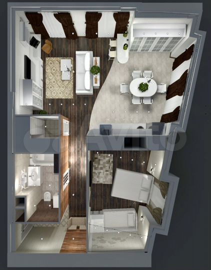 1-к. квартира, 71,4 м², 6/24 эт.