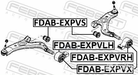 Сайлентблок рычага ford explorer 11- пер.подв.с