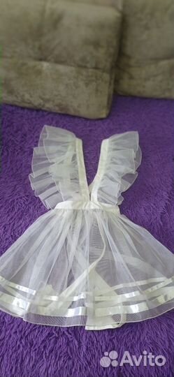 Белый школьный фартук