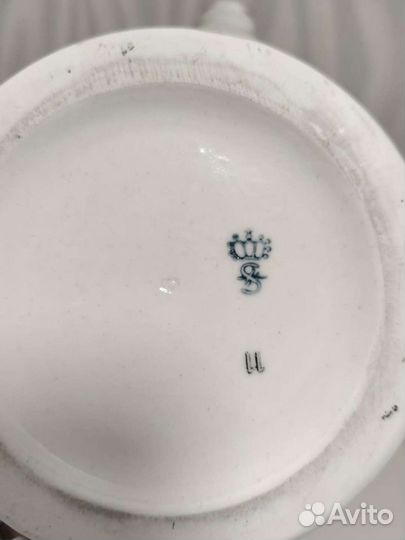 Пивная кружка керамика с крышкой из оловаГермания