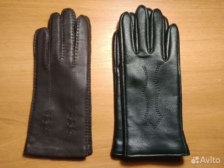 Перчатки женские кожаные новые