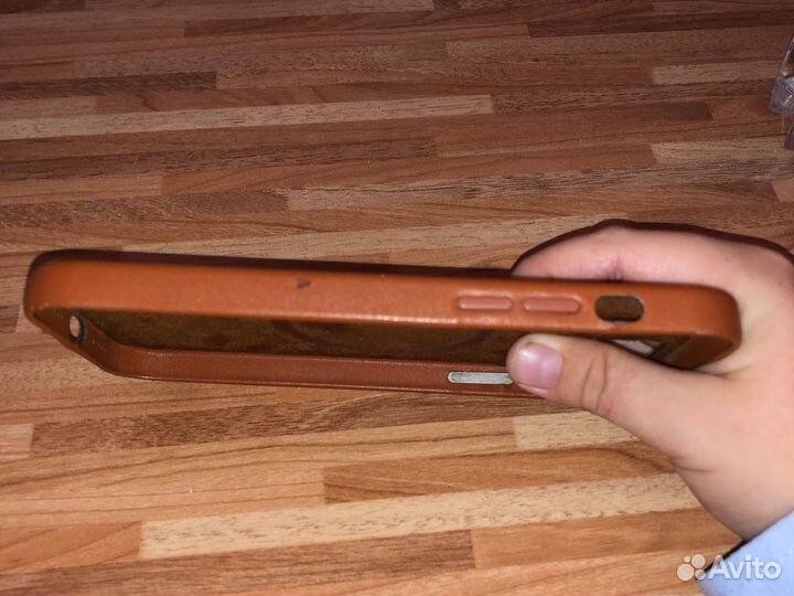 Чехол на iPhone 12 magsafe кожанный