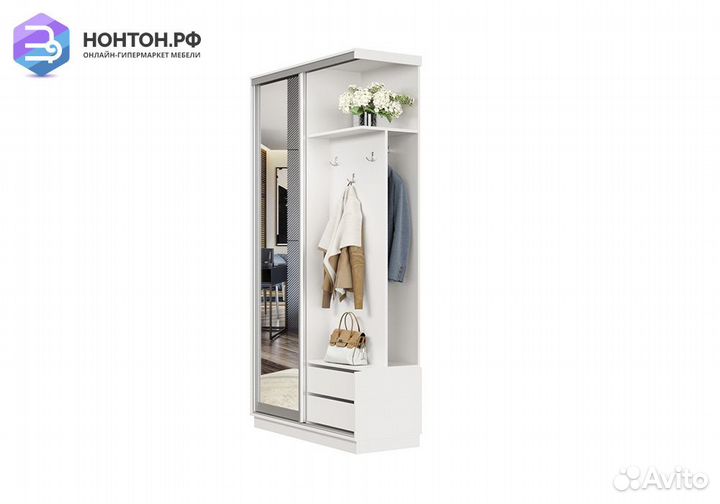 Прихожая-купе Анха мини белая