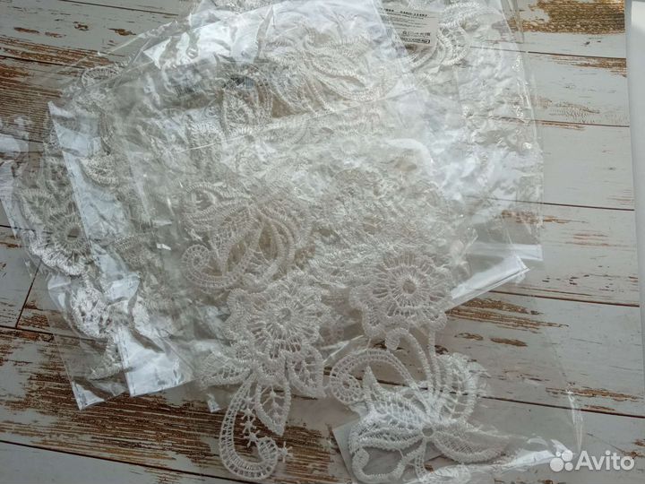 Лейсы пришивные, декор. В наборе 2 шт