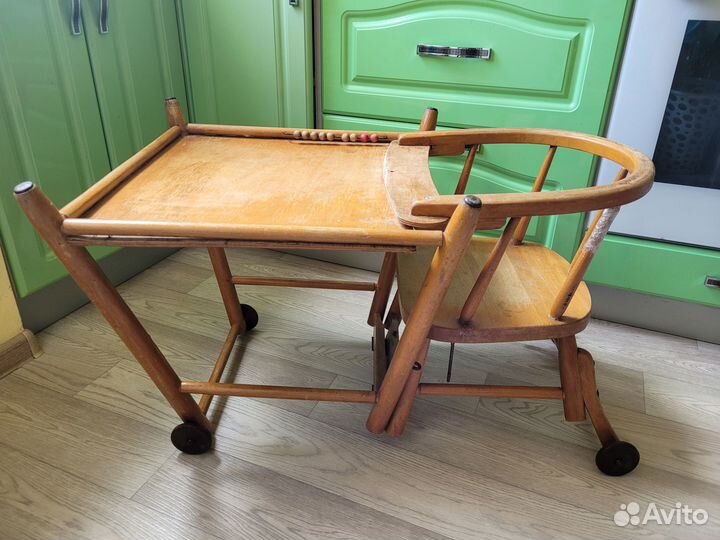 Стульчик для кормления 2 в 1 деревянный СССР