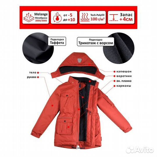 Парка для мальчика утепленная