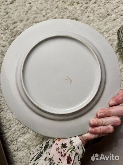 Тарелки фарфоровые советские роза