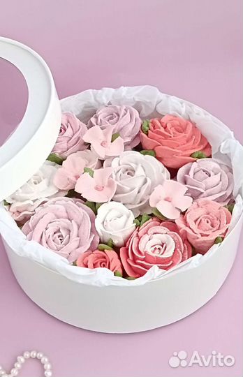 Съедобные букеты из Зефира/В коробочках