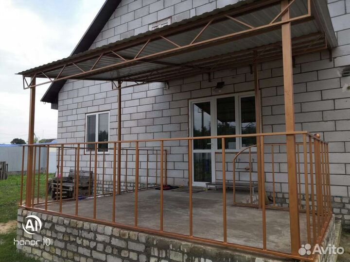 Сварочные работы,навес,сварщик
