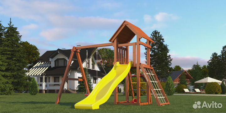 Детская площадка Савушка Мастер 7 (Махагон)