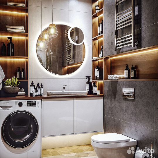 Зеркало azario satellit D1000 c подсветкой и димм