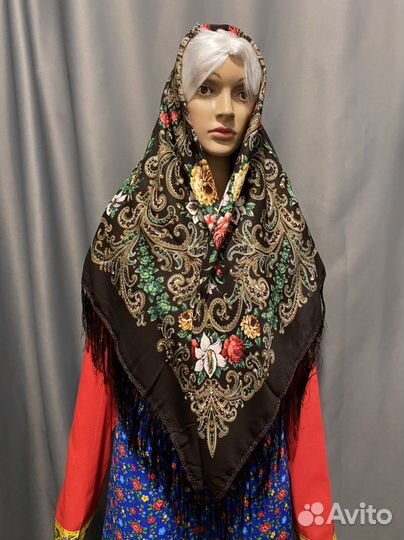 Русский народный платок 100х100