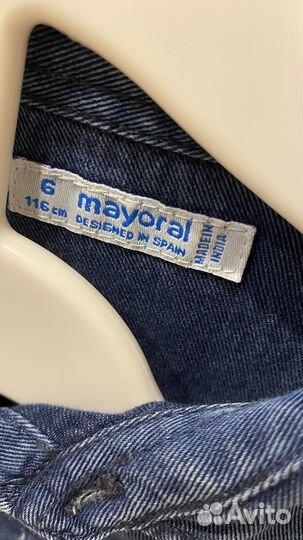 Джинсовая рубашка для мальчика р.116