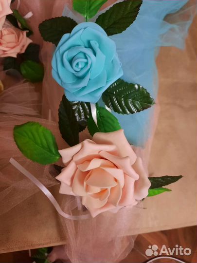 Украшения на свадебные машины 3шт