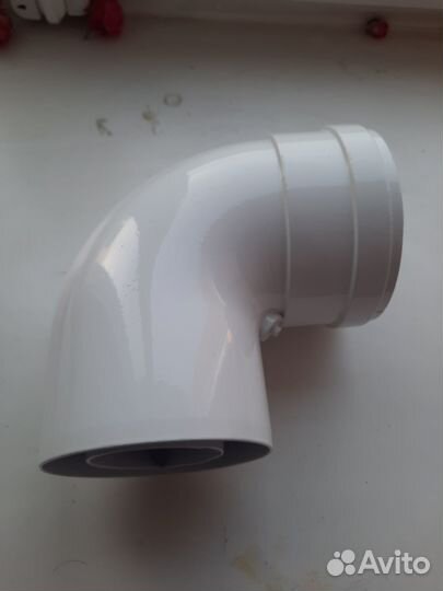 Отвод, труба дымохода котла 80мм, 60/100мм