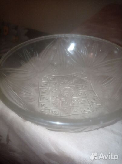 Ваза для фруктов цветное стекло стакан СССР