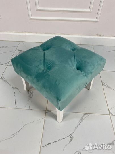 Пуф-табурет бирюзовый